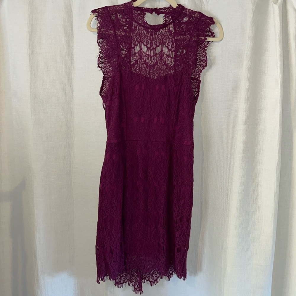 NWT Free People Magenta Lace Dress Size Small